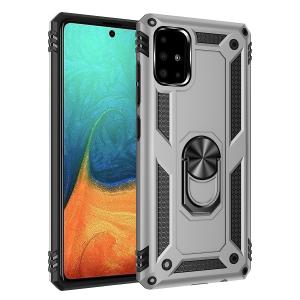 Armor Hybrid Military Case with Ring Kickstand for Samsung Galaxy A51- Silver