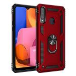 Armor Hybrid Military Case with Ring Kickstand for Samsung Galaxy A21 - Red