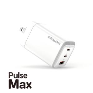 65W USB-A + 2X USB-C GaN Wall Charger (Dravon Pulse Max)