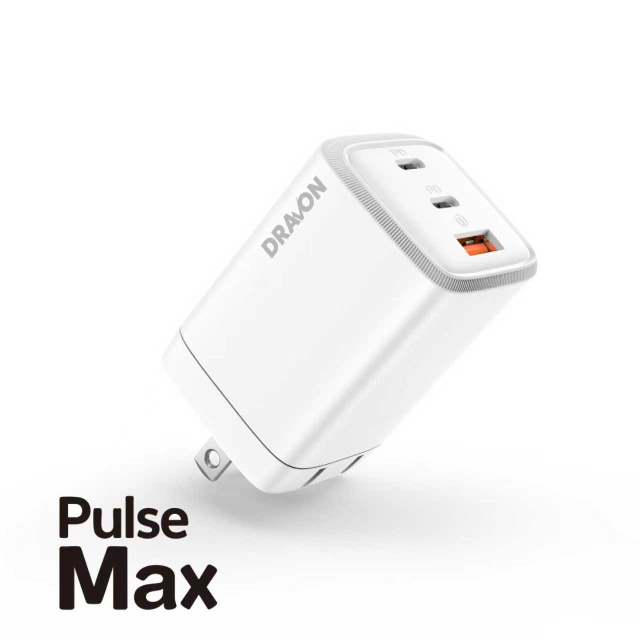 65W USB-A + 2X USB-C GaN Wall Charger (Dravon Pulse Max)