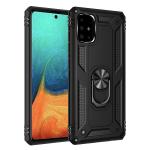 Armor Hybrid Military Case with Ring Kickstand for Samsung Galaxy A71 - Black