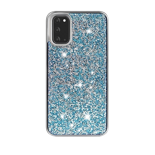 Hybrid Premium Diamond Bling Shockproof Phone Case for Samsung Galaxy S20 - Teal
