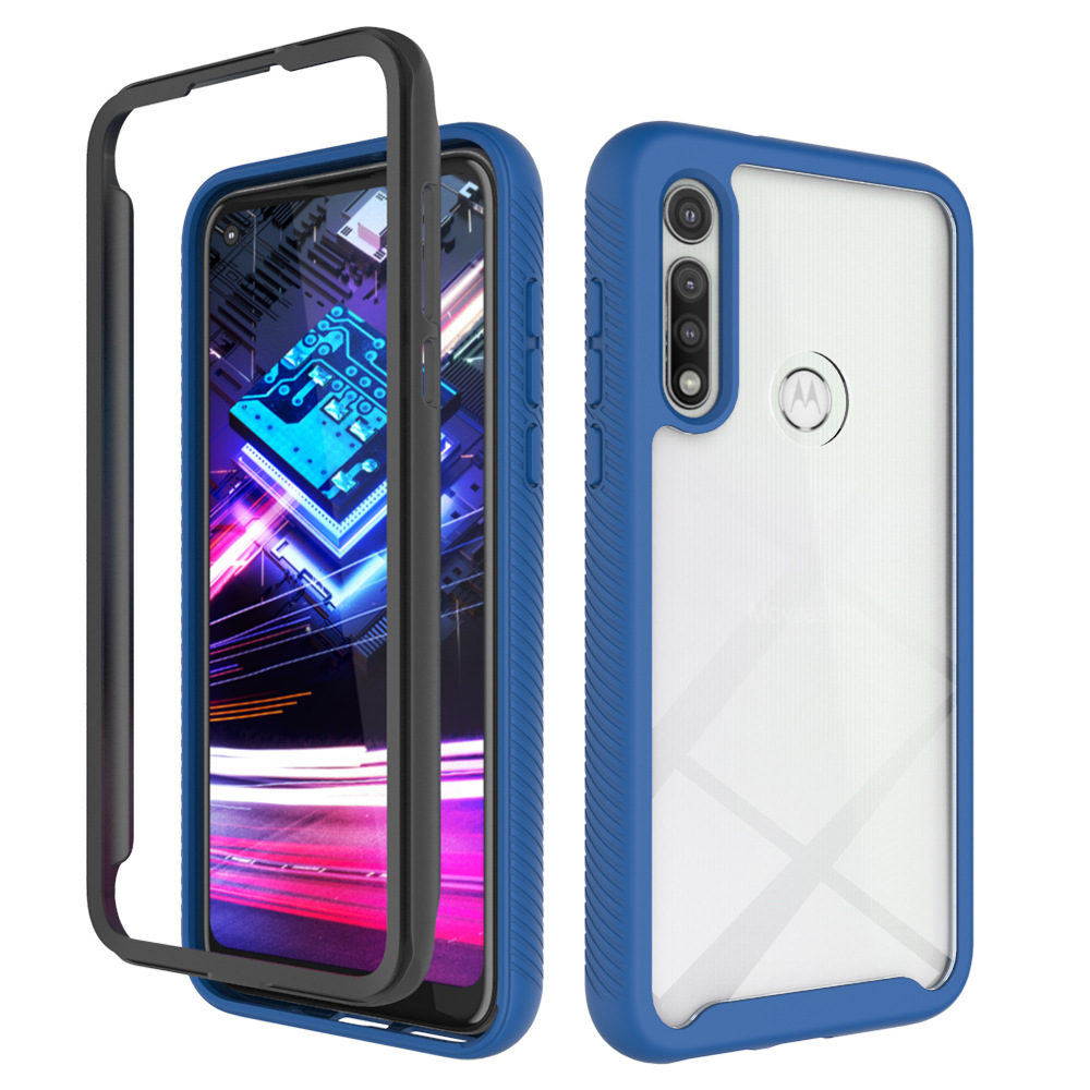 Full Body Slim Armor Case for Moto One 5G Ace - Blue