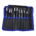 9 in 1 Metal Tweezers Repairing Disassemble Tool Kit