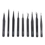 9 in 1 Metal Tweezers Repairing Disassemble Tool Kit