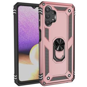 Armor Hybrid Military Case with Ring Kickstand for Samsung Galaxy A13 5G / A04S - Rose Golden