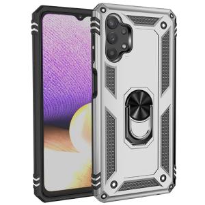 Armor Hybrid Military Case with Ring Kickstand for Samsung Galaxy A52 - Gray