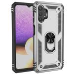 Armor Hybrid Military Case with Ring Kickstand for Samsung Galaxy A32 5G - Silver