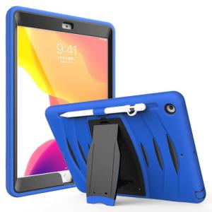 Shockproof Heavy Duty Rugged Defender Case for Apple iPad 7/8/9 10.2 - Blue