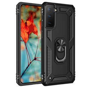 Armor Hybrid Military Case with Ring Kickstand For Samsung Galaxy S21 5G - Black