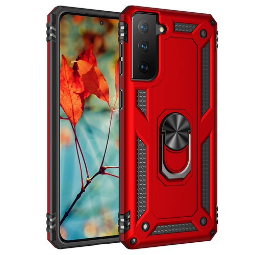 Armor Hybrid Military Case with Ring Kickstand For Samsung Galaxy A14 5G - Red