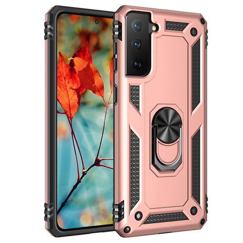 Armor Hybrid Military Case with Ring Kickstand For Samsung Galaxy A15 - Rose Golden