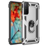Armor Hybrid Military Case with Ring Kickstand For Samsung Galaxy A15 - Silver