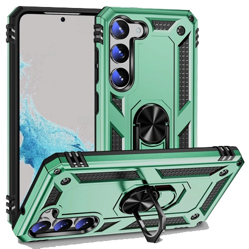 Armor Hybrid Military Case with Ring Kickstand For Samsung Galaxy S24 / S25 - Teal