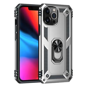 Armor Hybrid Military Case with Ring Kickstand for Apple iPhone 14 Pro Max - Silver