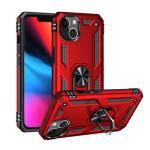 Armor Hybrid Military Case with Ring Kickstand for Apple iPhone 13 / 14 - Red