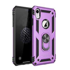 Armor Hybrid Military Case with Ring Kickstand for Apple iPhone XR - Purple