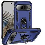 Armor Hybrid Military Case with Ring Kickstand for Google Pixel 8a - Navy Blue