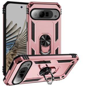 Armor Hybrid Military Case with Ring Kickstand for Google Pixel 10 Pro XL - Rose Golden
