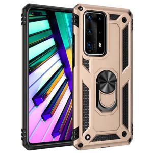 Armor Hybrid Military Case with Ring Kickstand for Huawei P40 Pro - Gold