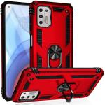 Armor Hybrid Military Case with Ring Kickstand for Moto G Stylus (2021) - Red