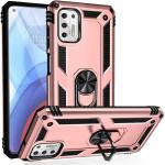 Armor Hybrid Military Case with Ring Kickstand for Moto G Stylus (2021) - Rose Golden