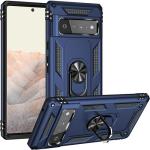 Armor Hybrid Military Case with Ring Kickstand for Google Pixel 6 Pro - Navy Blue