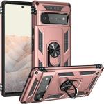 Armor Hybrid Military Case with Ring Kickstand for Google Pixel 6 Pro - Rose Golden