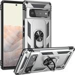 Armor Hybrid Military Case with Ring Kickstand for Google Pixel 7 - Silver