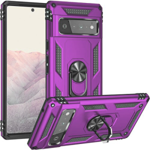 Armor Hybrid Military Case with Ring Kickstand for Pixel Google 7 - Purple
