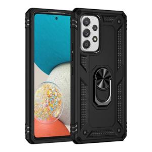 Armor Hybrid Military Case with Ring Kickstand for Samsung Galaxy A73 5G - Black