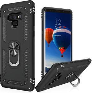 Armor Hybrid Military Case with Ring Kickstand for Samsung Galaxy Note 9 - Black
