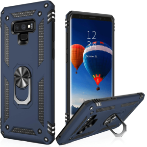 Armor Hybrid Military Case with Ring Kickstand for Samsung Galaxy Note 9 - Navy Blue