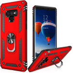 Armor Hybrid Military Case with Ring Kickstand for Samsung Galaxy Note 9 - Red