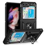 Armor Hybrid Military Case with Ring Kickstand for Samsung Galaxy Z Flip 7 - Black
