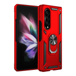 Armor Hybrid Military Case with Ring Kickstand for Samsung Galaxy Z Fold 3 - Red