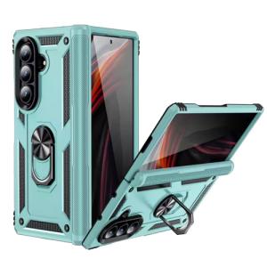 Armor Hybrid Military Case with Ring Kickstand for Samsung Galaxy Z Fold 7 - Mint