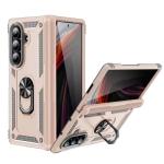 Armor Hybrid Military Case with Ring Kickstand for Samsung Galaxy Z Fold 7 - Rose Gold