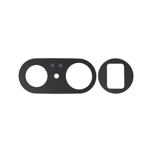 Back Camera Lens (Glass Only) Compatible for Google Pixel 7 Pro (2 Pieces Set) - Black