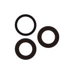 Back Camera Lens (Glass Only) Compatible for iPhone 15 Pro Max (3 Pieces Set) (Premium)