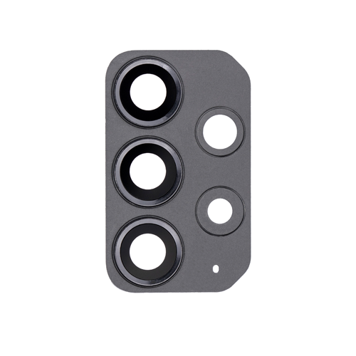 Back Camera Lens With Bezel Ring Compatible for Samsung Galaxy A72 (A725 / 2021) - Awesome Black