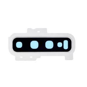 Back Camera Lens With Bezel Ring Compatible for Samsung Galaxy S10 Plus - Silver