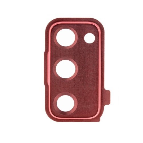 Back Camera Lens With Bezel Ring Compatible for Samsung Galaxy S20 FE 5G - Cloud Red