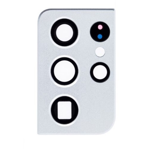Back Camera Lens With Bezel Ring Compatible for Samsung Galaxy S21 Ultra 5G - Phantom Silver