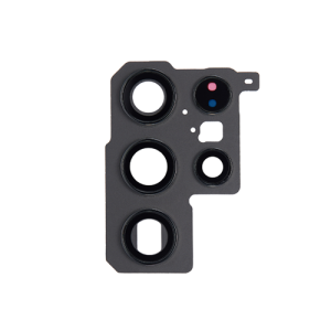 Back Camera Lens With Bezel Ring Compatible for Samsung Galaxy S22 Ultra 5G - Phantom Black