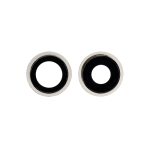 Back Camera Lens With Bracket Compatible for iPhone 12 / 12 Mini - White (2 Pieces Set)
