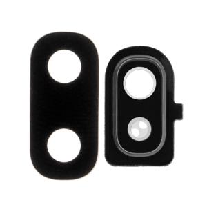 Back Camera Lens With Cover Bezel Ring Compatible for Samsung Galaxy A10E - Black