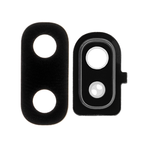 Back Camera Lens With Cover Bezel Ring Compatible for Samsung Galaxy A10E - Black