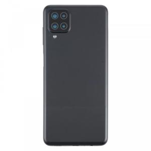 Back Cover With Camera Lens Compatible for Samsung Galaxy A12 (A125 / 2020) - Black
