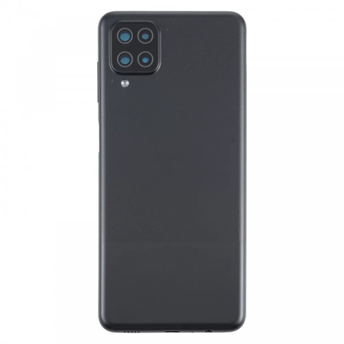Back Cover With Camera Lens Compatible for Samsung Galaxy A12 (A125 / 2020) - Black